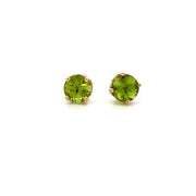 ESTATE 14K Yellow Gold Peridot Stud Earrings
